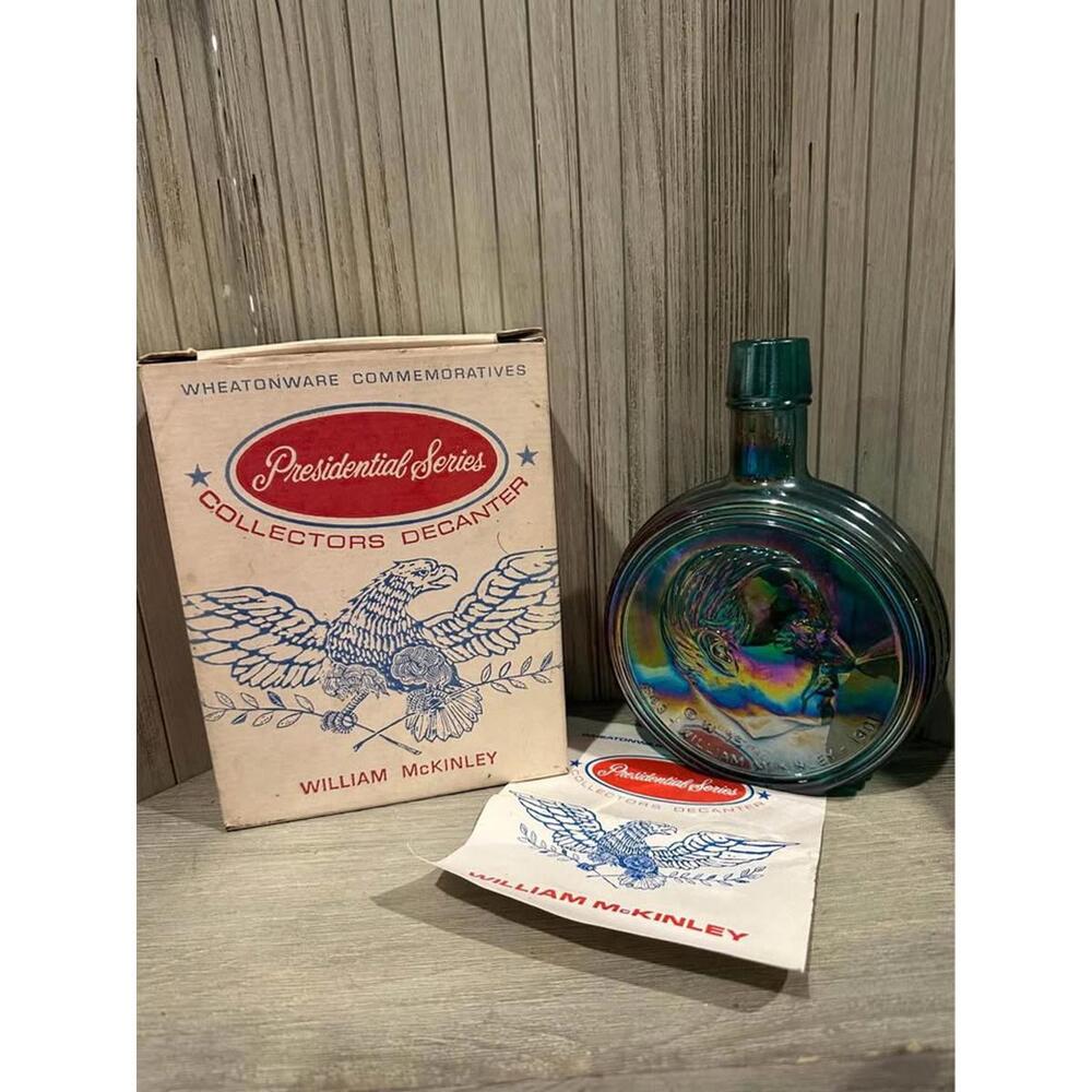 Weaton Ware Presidential Series Collector Decanter William McKinley President 8”